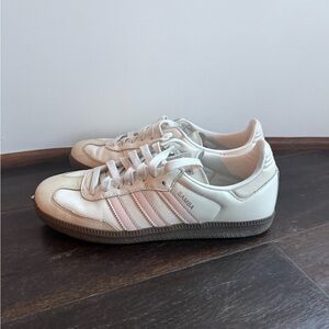 Adidas Samba Cream and Pink Sneakers